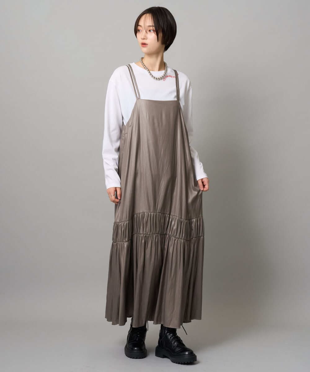 ZMKAH31110 al'aise modulation(アレーズモジュレーション) ロゴアクセントロングスリーブTシャツ アイボリー