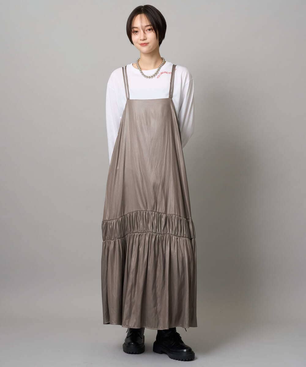ZMKAH31110 al'aise modulation(アレーズモジュレーション) ロゴアクセントロングスリーブTシャツ アイボリー