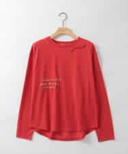 ZMKAH31110 al'aise modulation(アレーズモジュレーション) ロゴアクセントロングスリーブTシャツ レッド