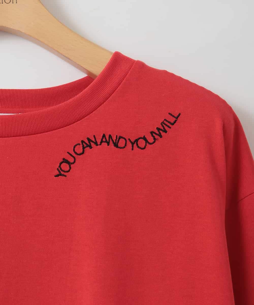 ZMKAH31110 al'aise modulation(アレーズモジュレーション) ロゴアクセントロングスリーブTシャツ レッド