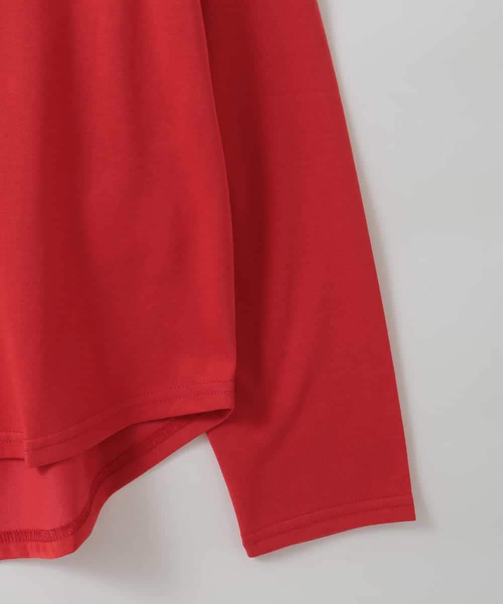 ZMKAH31110 al'aise modulation(アレーズモジュレーション) ロゴアクセントロングスリーブTシャツ レッド