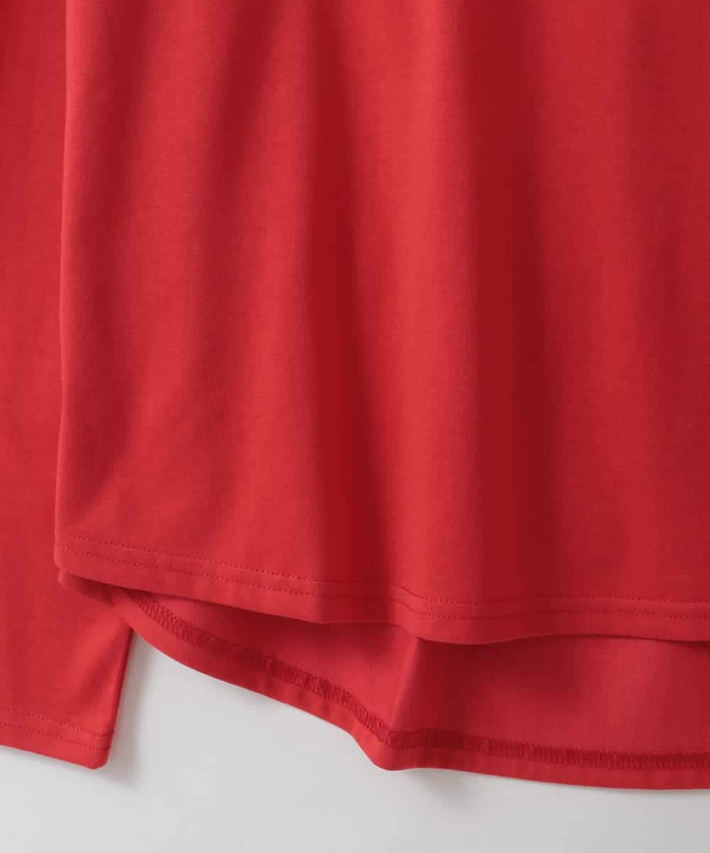 ZMKAH31110 al'aise modulation(アレーズモジュレーション) ロゴアクセントロングスリーブTシャツ レッド