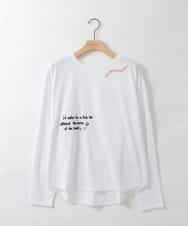 ZMKAH31110 al'aise modulation(アレーズモジュレーション) ロゴアクセントロングスリーブTシャツ アイボリー