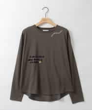 ZMKAH31110 al'aise modulation(アレーズモジュレーション) ロゴアクセントロングスリーブTシャツ ブラウン