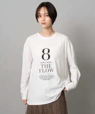 ZMKAH41080 al'aise modulation(アレーズモジュレーション) ロゴプリントロングTシャツ ホワイト