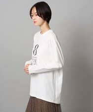 ZMKAH41080 al'aise modulation(アレーズモジュレーション) ロゴプリントロングTシャツ ホワイト