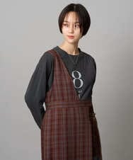 ZMKAH41080 al'aise modulation(アレーズモジュレーション) ロゴプリントロングTシャツ グレー