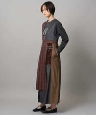 ZMKAH41080 al'aise modulation(アレーズモジュレーション) ロゴプリントロングTシャツ グレー