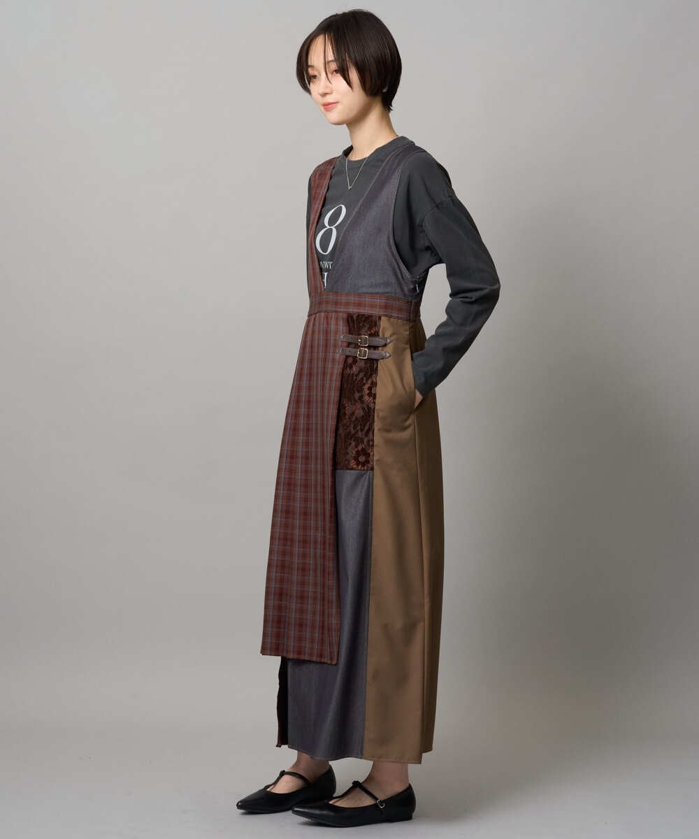 ZMKAH41080 al'aise modulation(アレーズモジュレーション) ロゴプリントロングTシャツ グレー