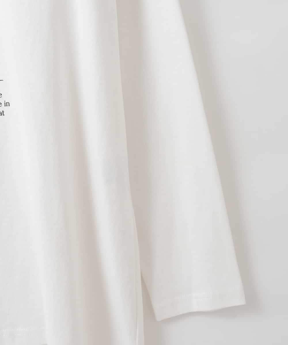 ZMKAH41080 al'aise modulation(アレーズモジュレーション) ロゴプリントロングTシャツ ホワイト