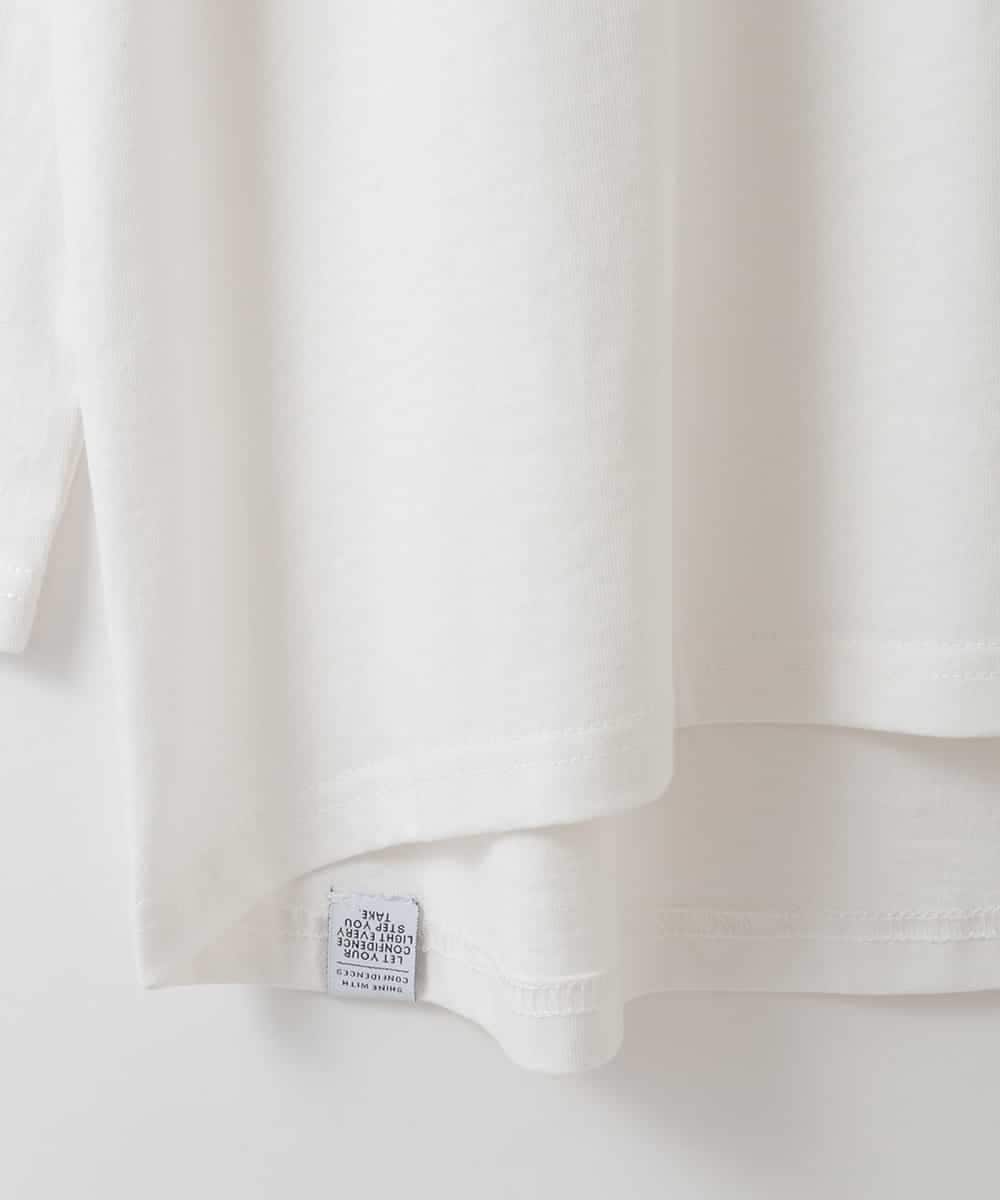 ZMKAH41080 al'aise modulation(アレーズモジュレーション) ロゴプリントロングTシャツ ホワイト