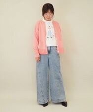ZMKEE16090 al'aise modulation(アレーズモジュレーション) ガールプリントロングTシャツ ホワイト