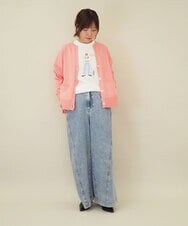 ZMKEE16090 al'aise modulation(アレーズモジュレーション) ガールプリントロングTシャツ ホワイト