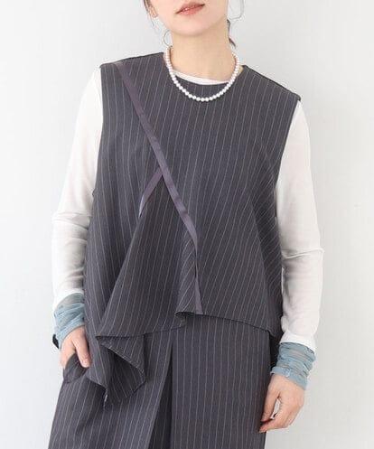 ZMKGE12089  袖シャーリングカットソー