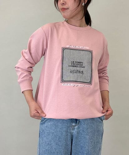 ZMKGE17098  額縁刺繍ロゴポンチカットソー