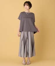ZMKHE18079 al'aise modulation(アレーズモジュレーション) 立体ロゴオーバーシルエットTシャツ ダークグレー