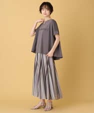 ZMKHE18079 al'aise modulation(アレーズモジュレーション) 立体ロゴオーバーシルエットTシャツ ダークグレー