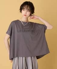 ZMKHE18079 al'aise modulation(アレーズモジュレーション) 立体ロゴオーバーシルエットTシャツ ダークグレー