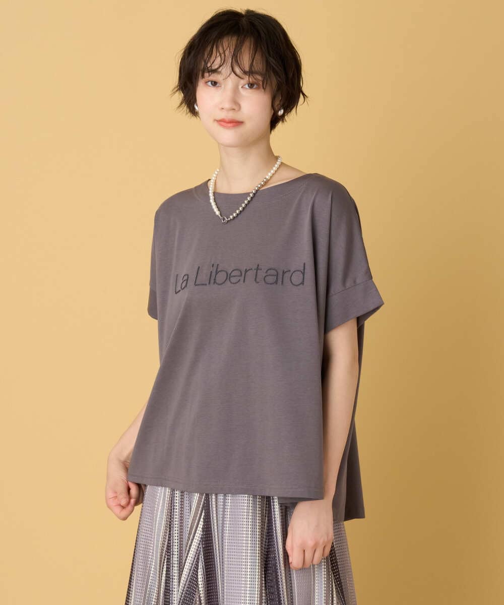 ZMKHE18079 al'aise modulation(アレーズモジュレーション) 立体ロゴオーバーシルエットTシャツ ダークグレー