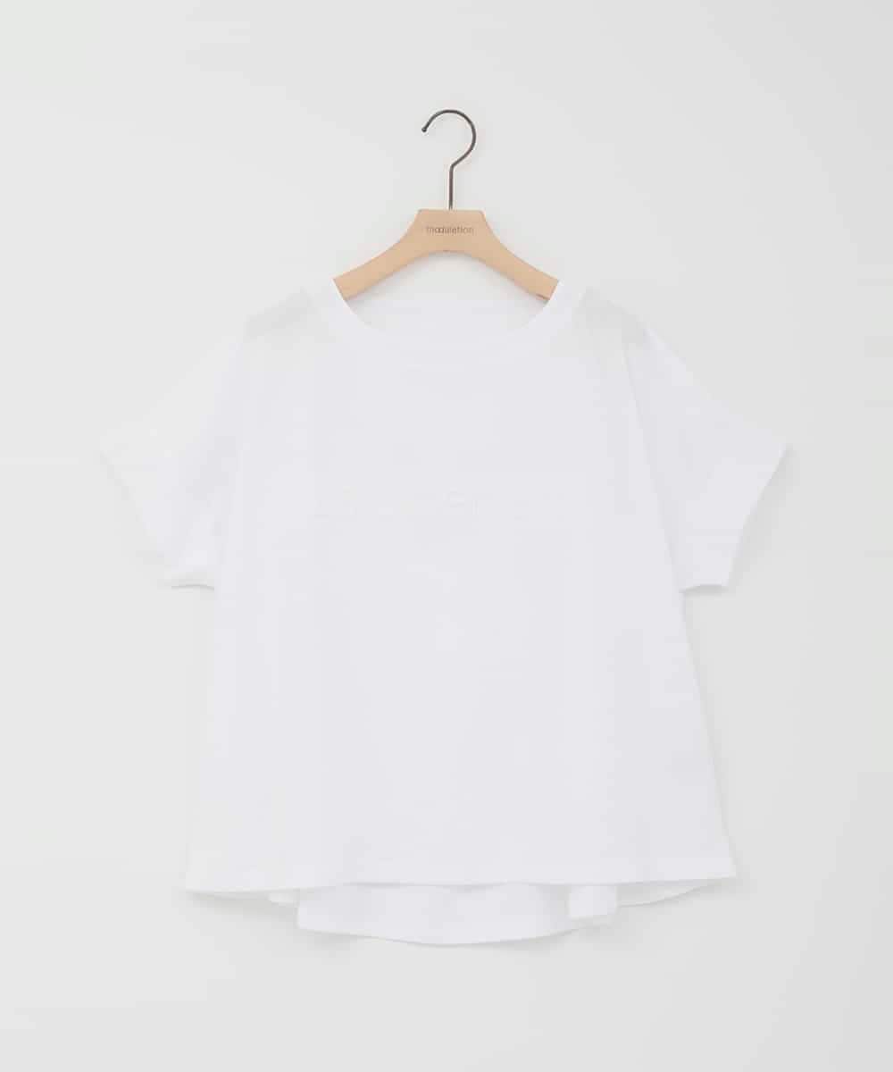 ZMKHE18079 al'aise modulation(アレーズモジュレーション) 立体ロゴオーバーシルエットTシャツ ホワイト