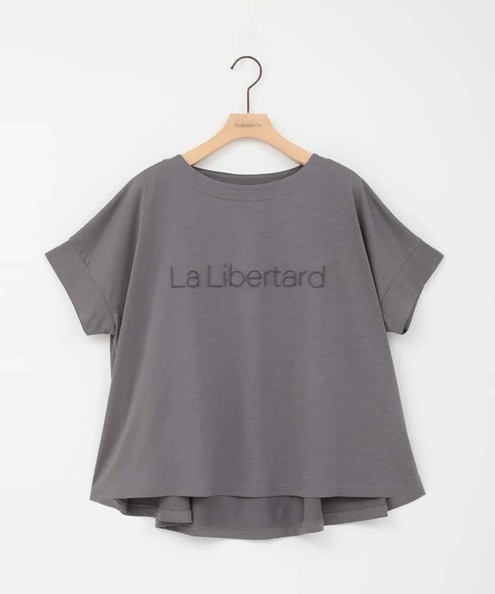 ZMKHE18079 al'aise modulation(アレーズモジュレーション) 立体ロゴオーバーシルエットTシャツ ダークグレー