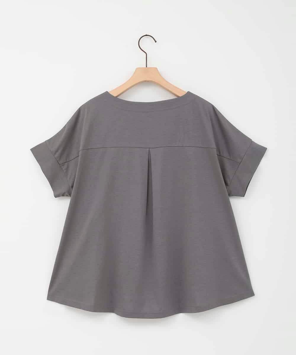 ZMKHE18079 al'aise modulation(アレーズモジュレーション) 立体ロゴオーバーシルエットTシャツ ダークグレー