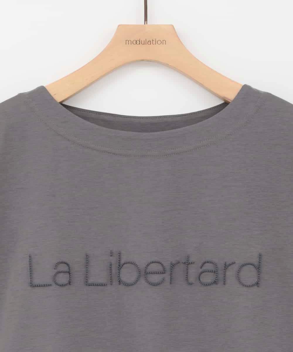 ZMKHE18079 al'aise modulation(アレーズモジュレーション) 立体ロゴオーバーシルエットTシャツ ダークグレー