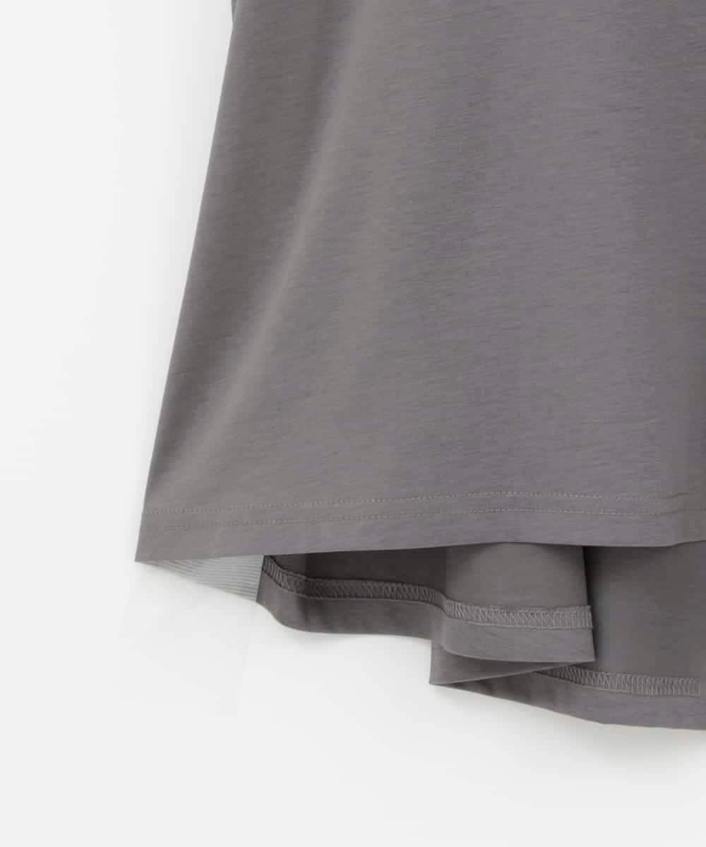 ZMKHE18079 al'aise modulation(アレーズモジュレーション) 立体ロゴオーバーシルエットTシャツ ダークグレー