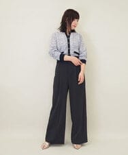 ZMLEE01105 al'aise modulation(アレーズモジュレーション) 【セットアップ対応】【洗える】フルダルワイドパンツ ネイビー