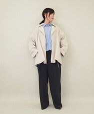 ZMLEE01105 al'aise modulation(アレーズモジュレーション) 【セットアップ対応】【洗える】フルダルワイドパンツ ネイビー