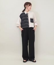 ZMLGE14148 al'aise modulation(アレーズモジュレーション) ウエストシャーリングパンツ ブラック