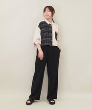 ZMLGE14148 al'aise modulation(アレーズモジュレーション) ウエストシャーリングパンツ ブラック