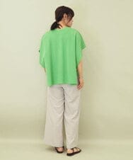 ZMLGE16090 al'aise modulation(アレーズモジュレーション) 【セットアップ対応・洗える】リネンライクワイドパンツ ライトグレー