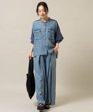 ZMLGE50138 al'aise modulation(アレーズモジュレーション) イージータックデニムパンツ ブルー