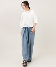 ZMLGE50138 al'aise modulation(アレーズモジュレーション) イージータックデニムパンツ ブルー