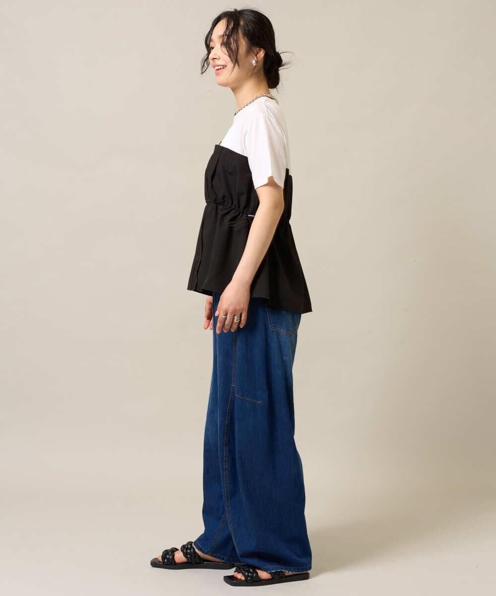 ZMLHE03150 al'aise modulation(アレーズモジュレーション) イージーカーブデニムパンツ ネイビー