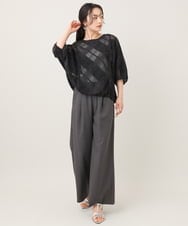 ZMLHE05099 al'aise modulation(アレーズモジュレーション) イージータックワイドパンツ ダークグレー