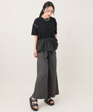 ZMLHE05099 al'aise modulation(アレーズモジュレーション) イージータックワイドパンツ ダークグレー