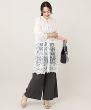 ZMLHE05099 al'aise modulation(アレーズモジュレーション) イージータックワイドパンツ ダークグレー