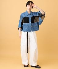 ZMLIE07140 al'aise modulation(アレーズモジュレーション) カーブワークパンツ ホワイト