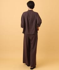 ZMLJE02160 al'aise modulation(アレーズモジュレーション) 【セットアップ】フロントタックワイドパンツ ブラウン