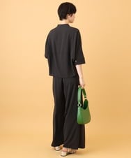 ZMLJE02160 al'aise modulation(アレーズモジュレーション) 【セットアップ】フロントタックワイドパンツ ダークグレー