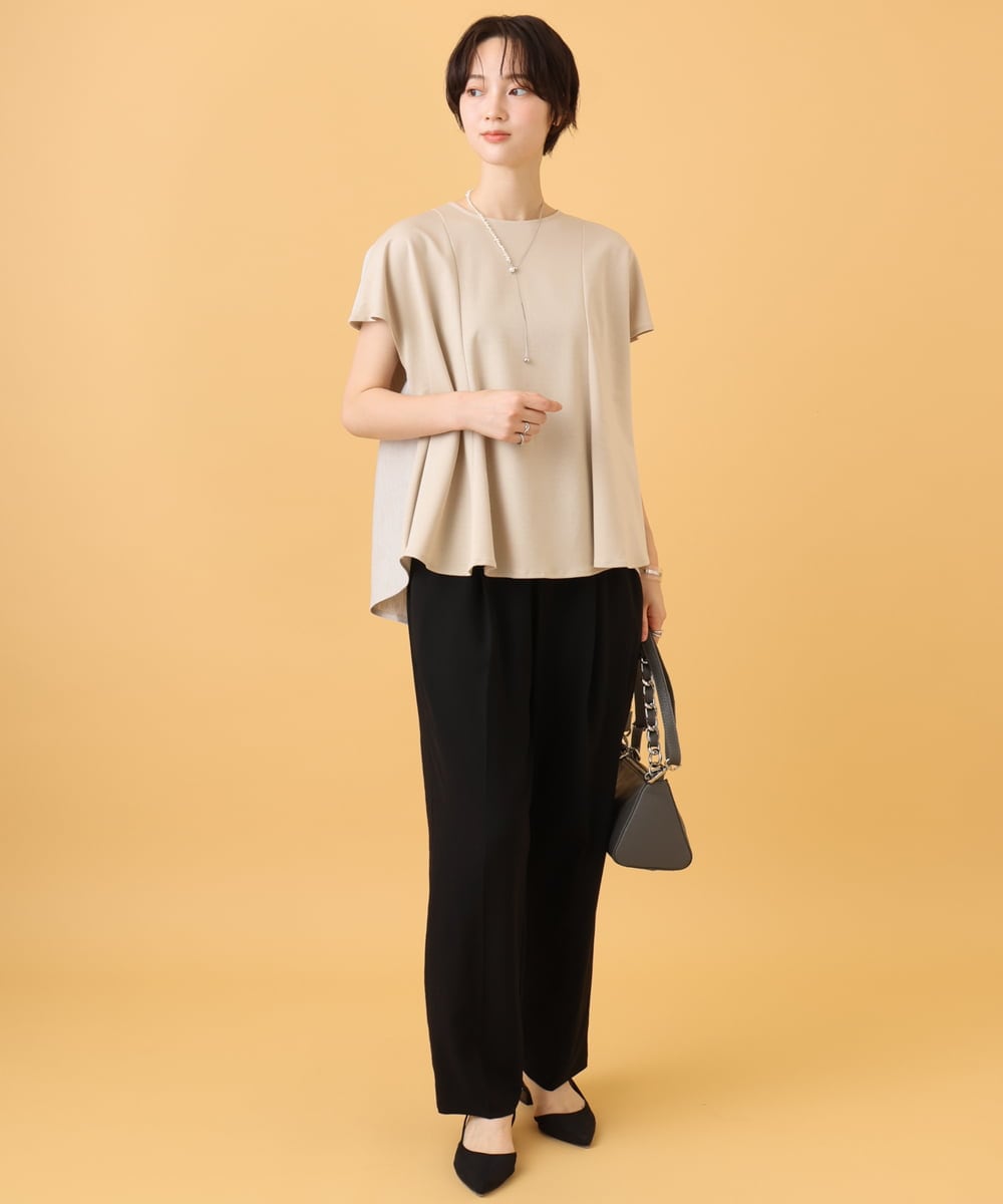ZMLJE03138 al'aise modulation(アレーズモジュレーション) 【セットアップ】センタープレステーパードイージーパンツ ブラック