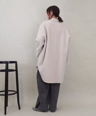 ZMUCE25310 al'aise modulation(アレーズモジュレーション) ウールブレンドシャツコート ベージュ
