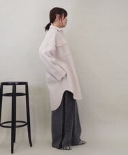 ZMUCE25310 al'aise modulation(アレーズモジュレーション) ウールブレンドシャツコート ベージュ