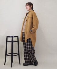ZMUCE25310 al'aise modulation(アレーズモジュレーション) ウールブレンドシャツコート ベージュ